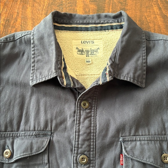 Levi’s Chore Coat Sherpa Lined Navy Size XXL - Picture 5 of 16